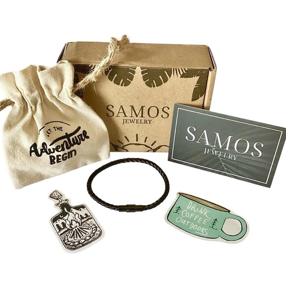 Samos Aquila Black Rope Bracelet Magnetic Clasp New in Gift Box Bonus Bracelet - Picture 4 of 16